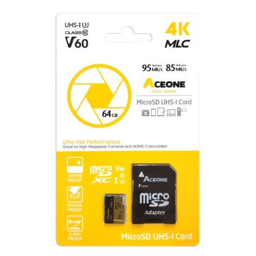 에이스원 MLC 마이크로SD 64GB 4K U3 V60